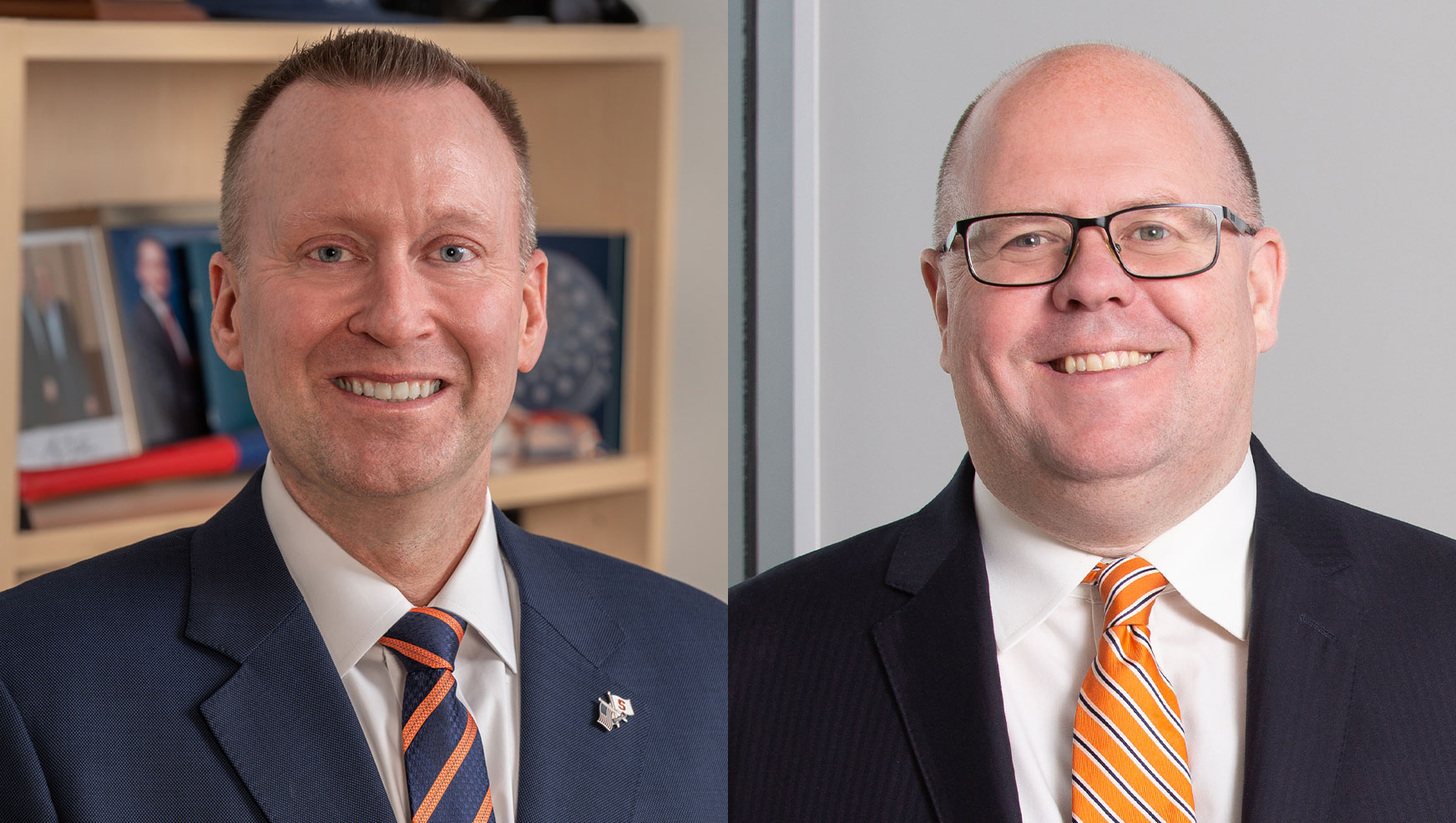 Executive Dean Haynie, left and Interim Dean McKelvie, right.