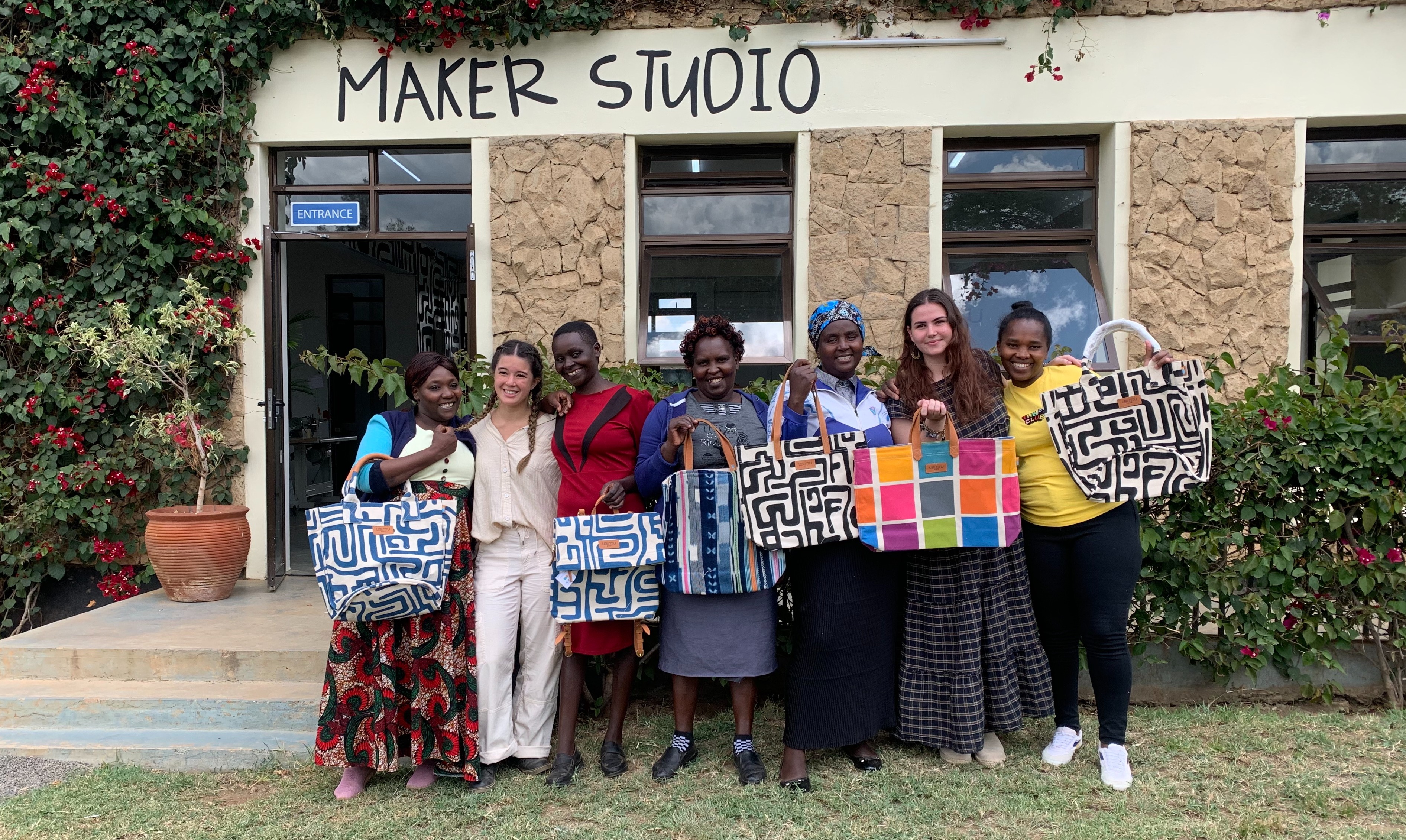 students with people at Ubuntu