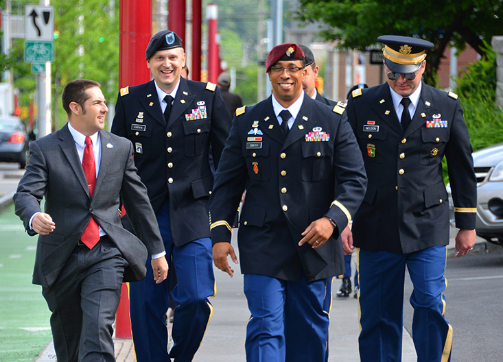 Army Comptroller course students on campus