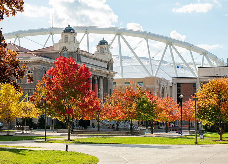 Syracuse campus in fall