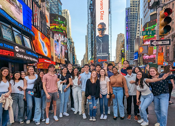 CC_exploration_TimesSquare_733x528 Students posing with Times Square in background