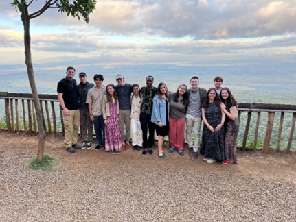 Students in a group in Kenya