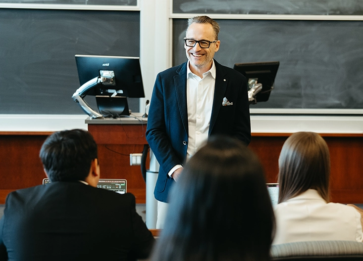 Professor in front of class