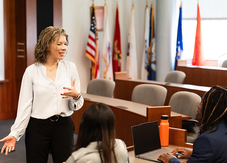 Professor Niederhoff teaching