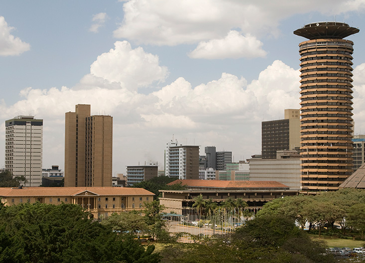 Nairobi Kenya city skyline during the day