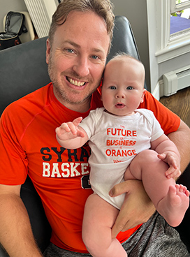 Mark Hebert with baby Hayden