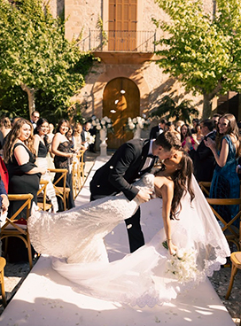 Elisa Schurr and Ian Gordon at their wedding