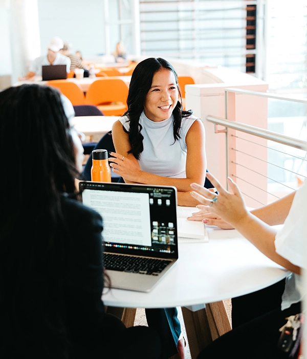 Students doing group work