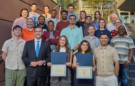 CASSE 2025 graduates posing with Whitman faculty and guests