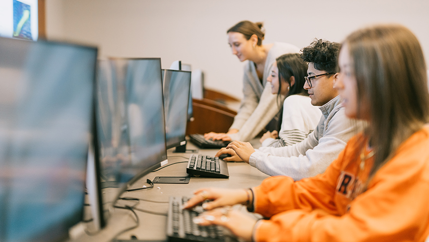 Students working on their computers