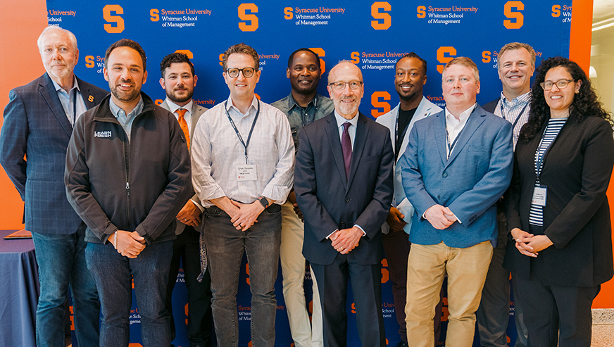 Panasci judges posing with Mr. Panasci