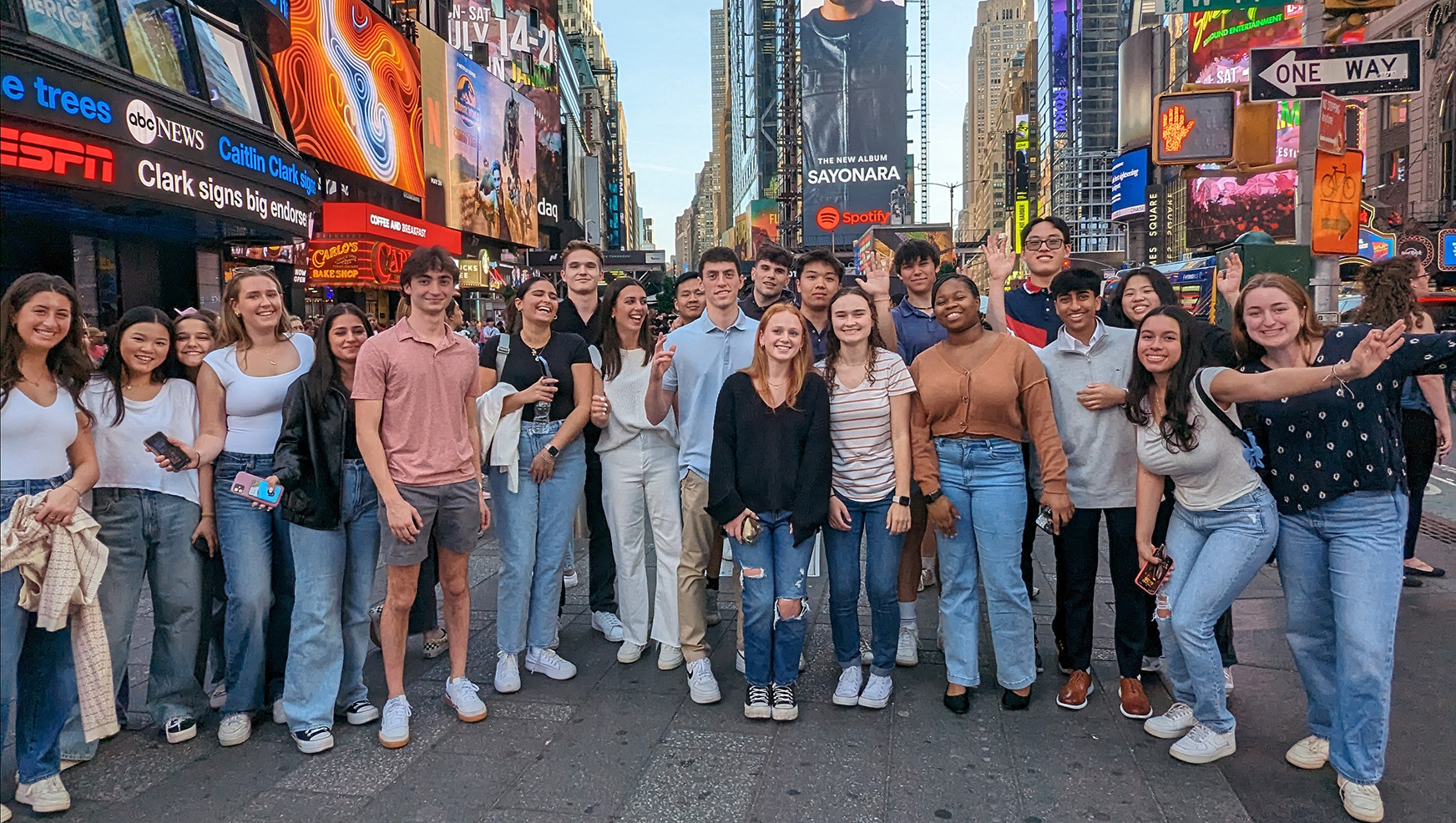 Students in New York City visiting companies.