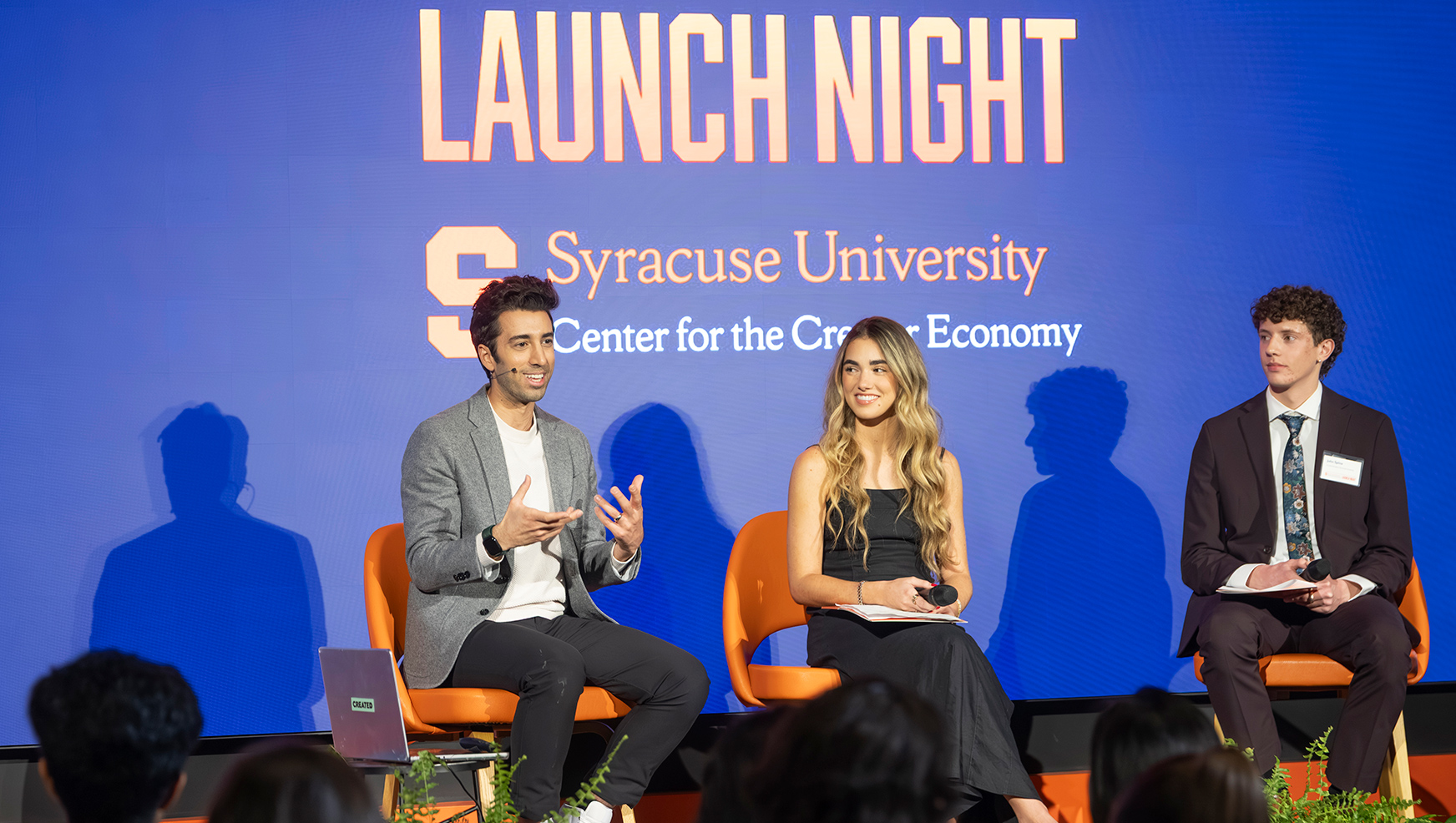 Jon Youshaei answering questions on stage