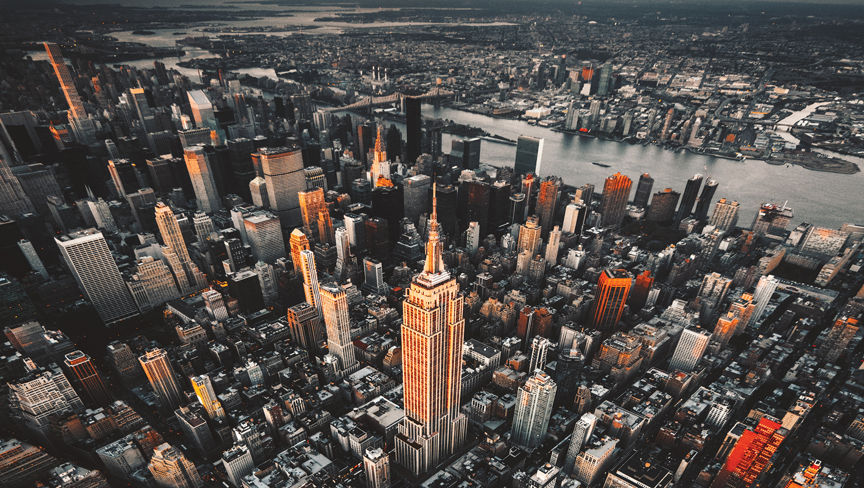 Aerial view of New York City