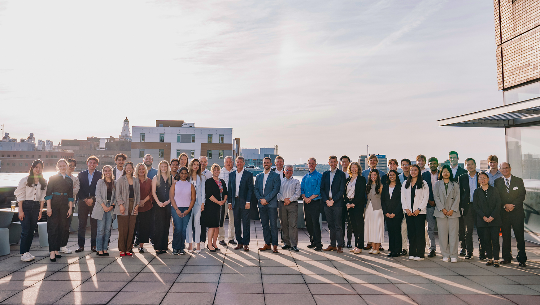 Salzberg organizers and participants pose on the Whitman School terrace