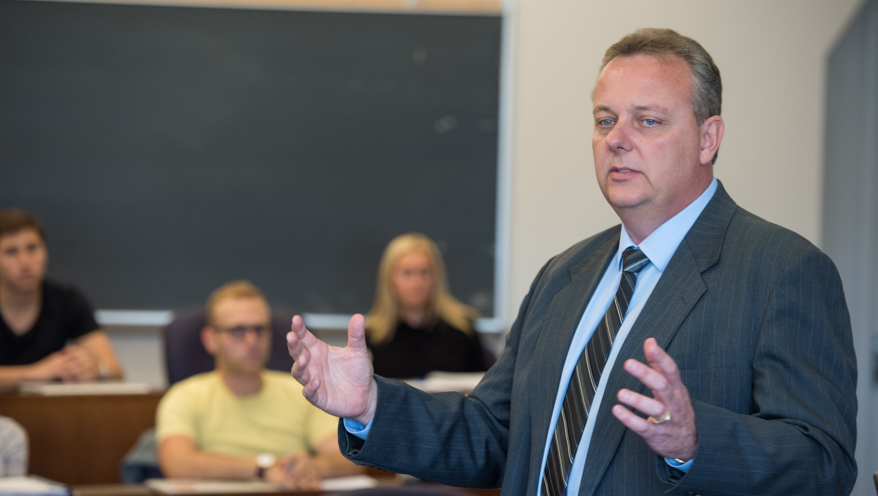 Professor Walsleben teaching a class