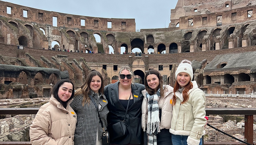 Alivia Catania and friends in Italy
