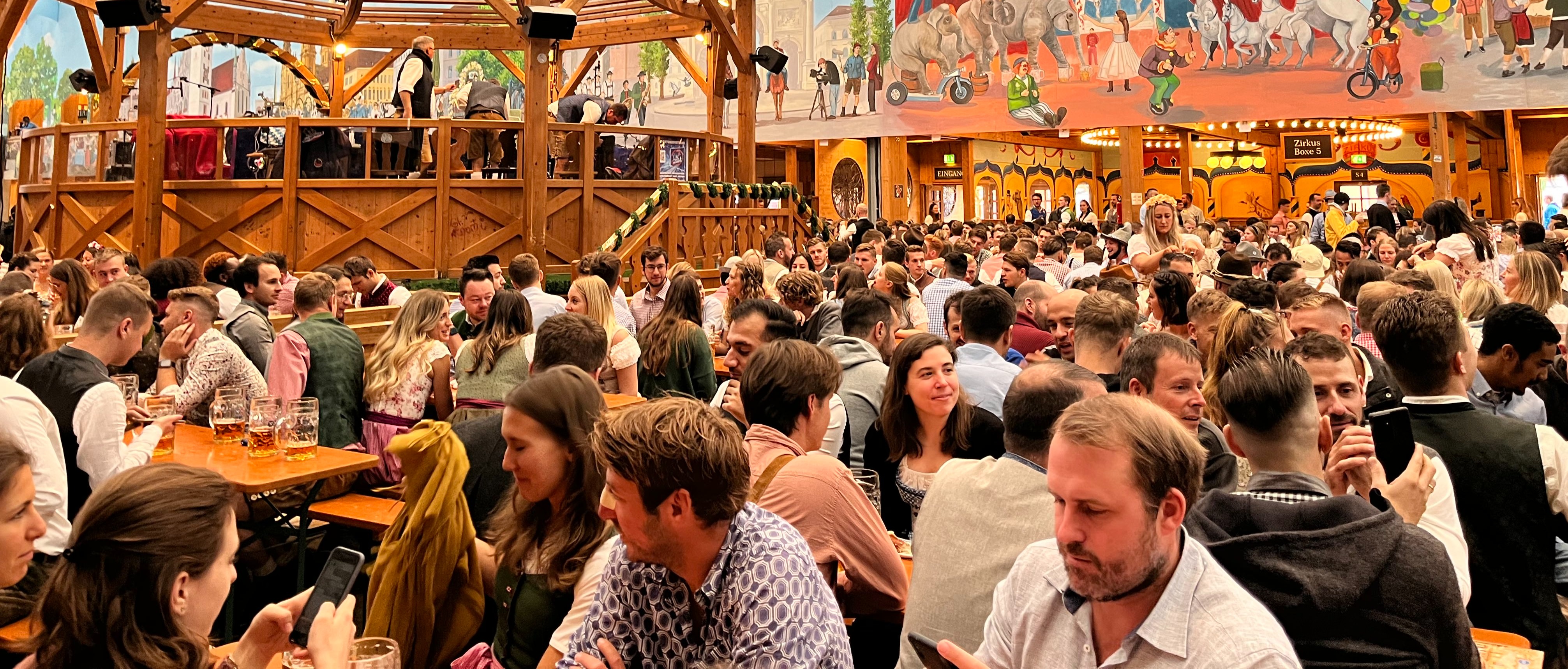 people drinking beer in Munich