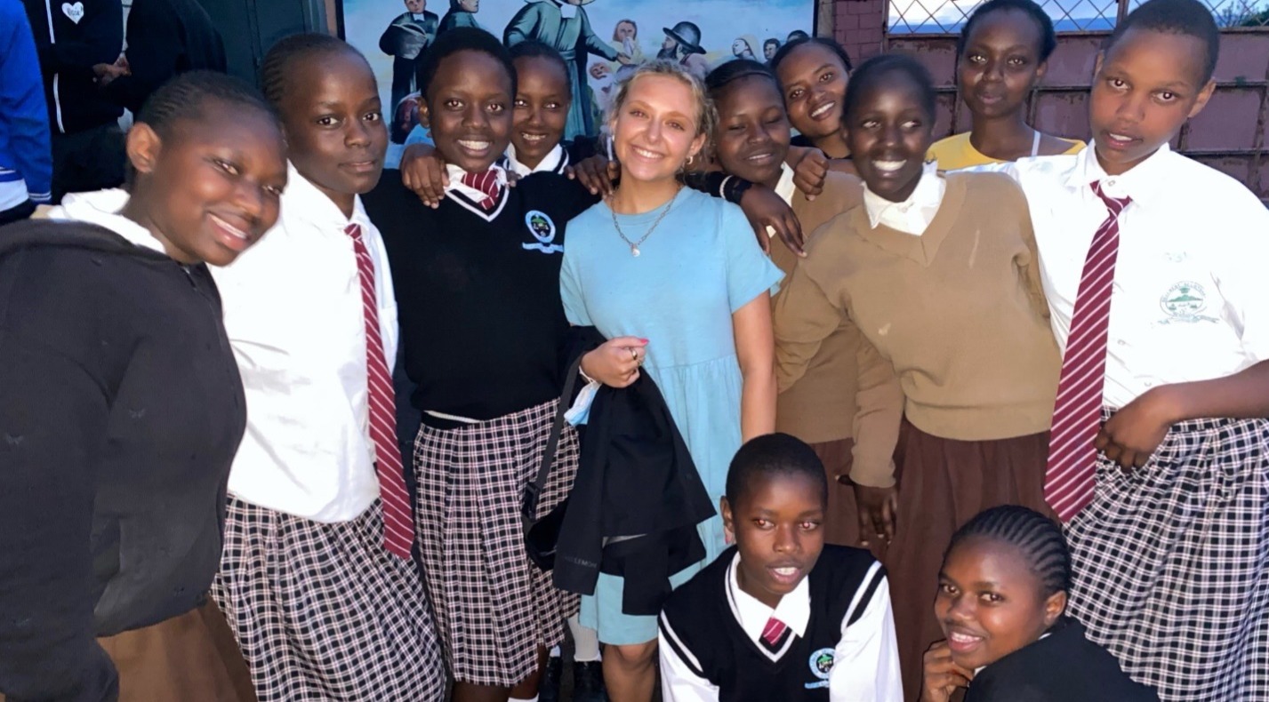 School children in Africa with our student