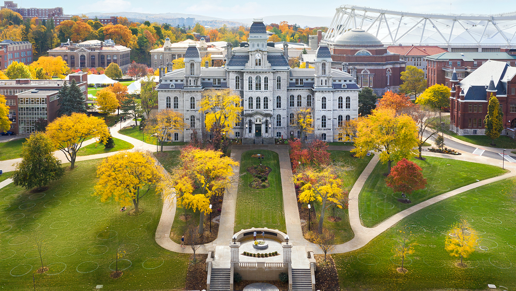 Drone photo of Hall of Languages