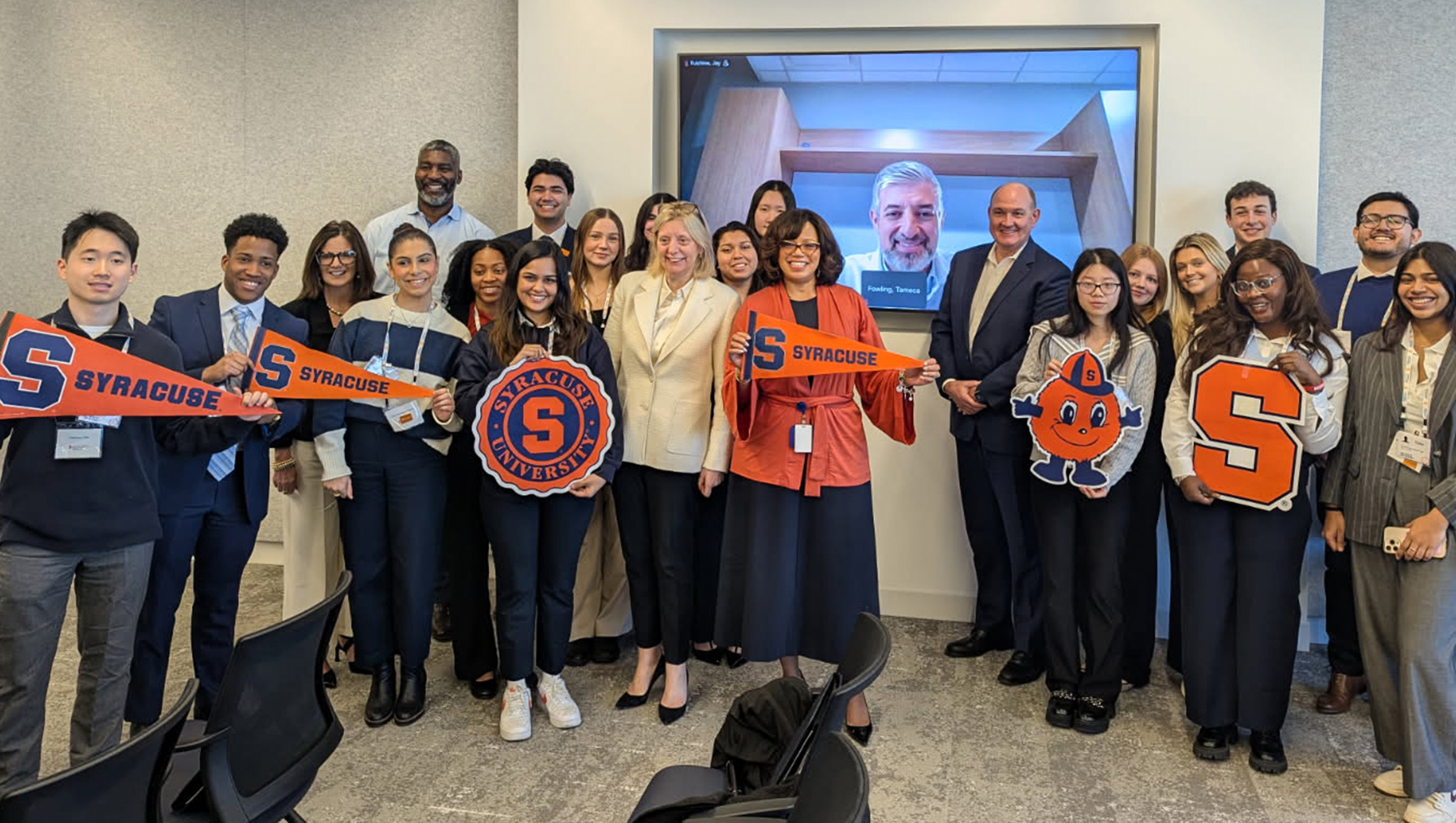 Yvette Hollingsworth Clark posing with student