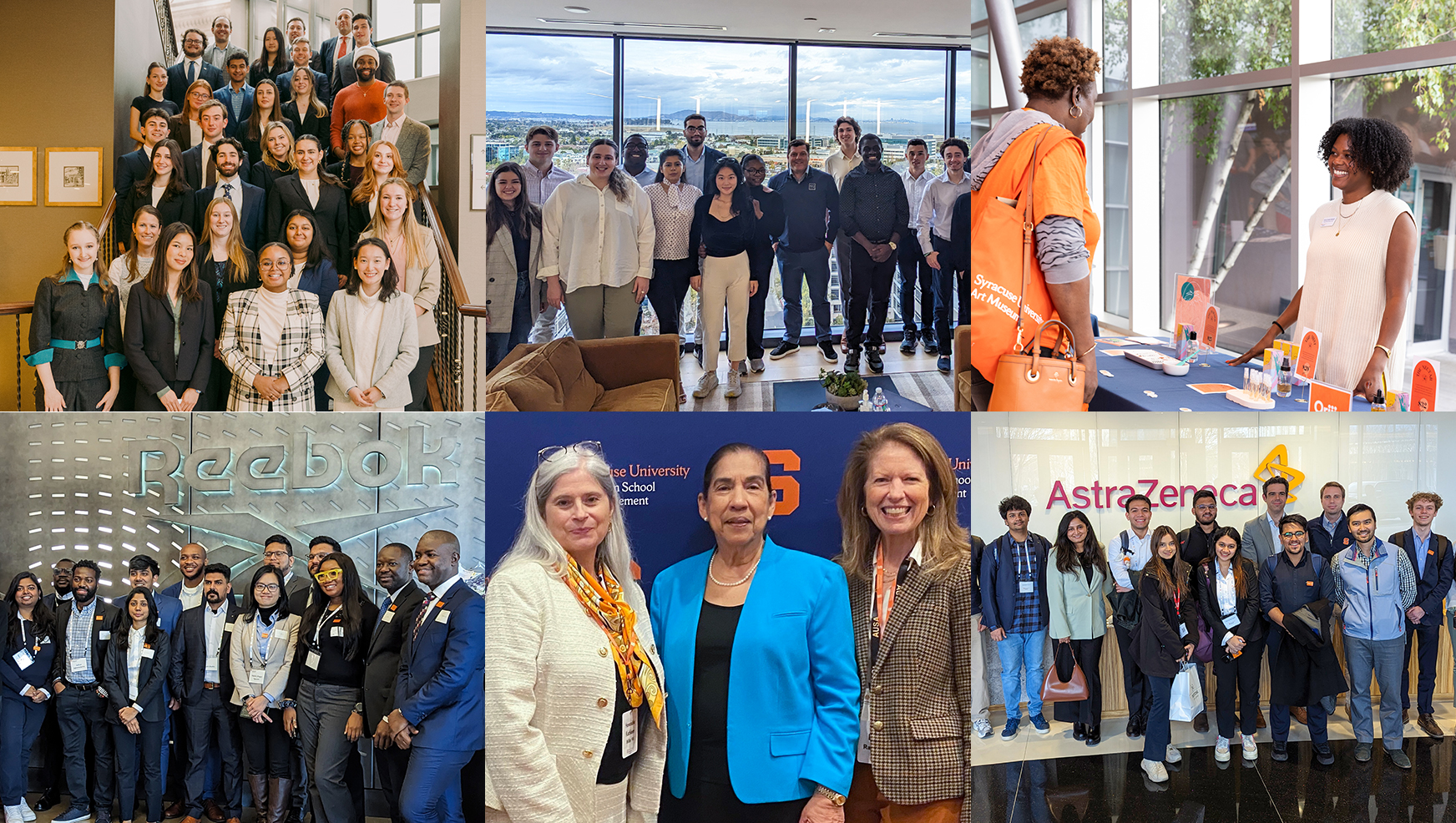 Collage showing different alumni events