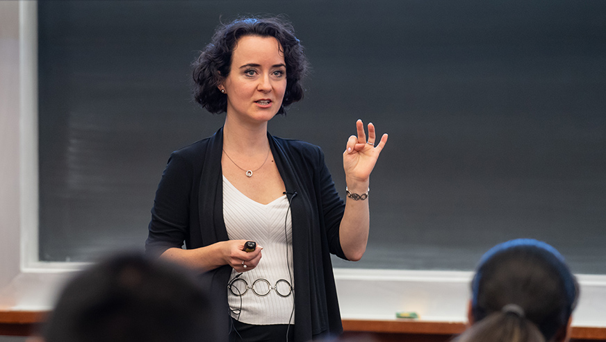 Professor Chernobai teaching