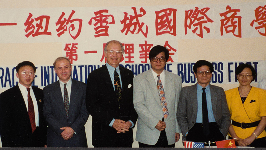 Peter Koveos, Dean Burman during a trip to Asia