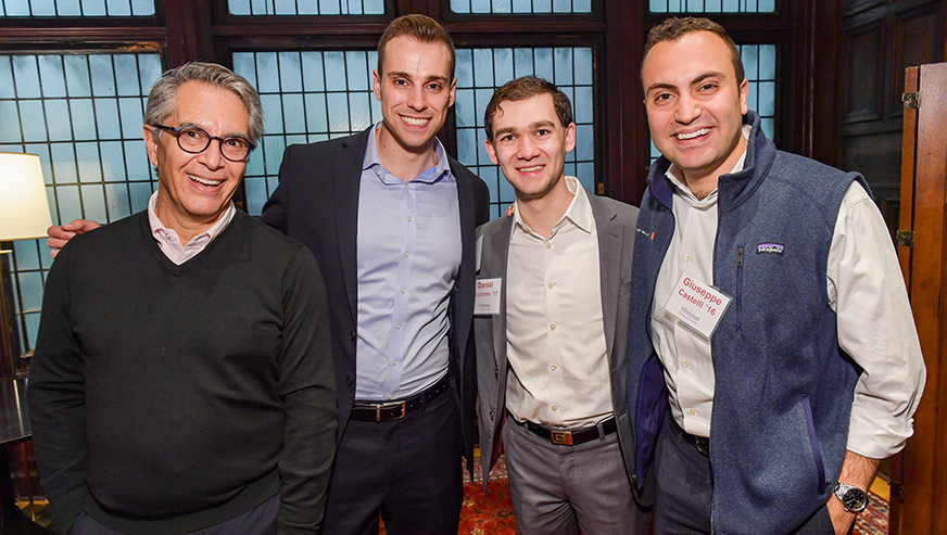 Professor Diz and students during an OVF reunion